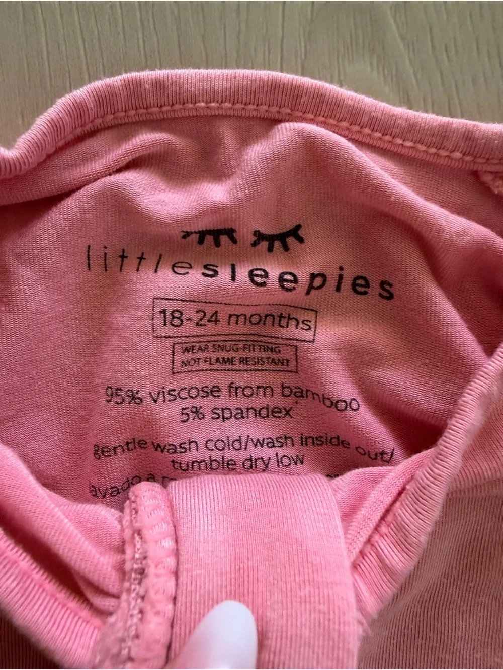Little Sleepies Bamboo Pink Zippered Footie One-Piece